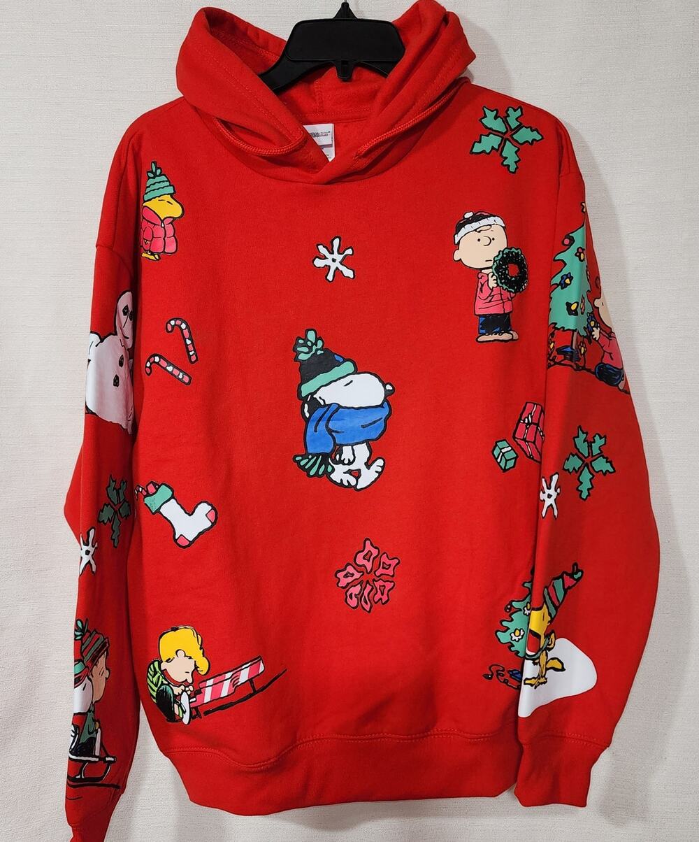 Snoopy and Friends christmas hoodie men's size medium